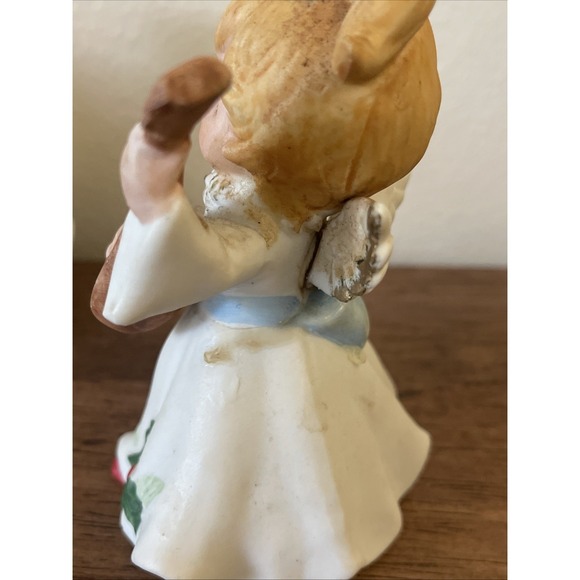 Vintage Homco #5551 Christmas Angels Musical Instruments Set of 4 Figurines - Picture 10 of 10